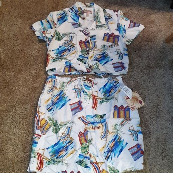 Ladies Caribbean Joe BeachFront Skirt Set L/XL - Picture 1 of 7